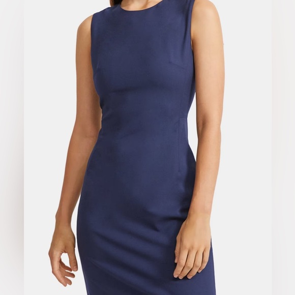 Theory | Blue Sleeveless Fitted Dress - Picture 2 of 5